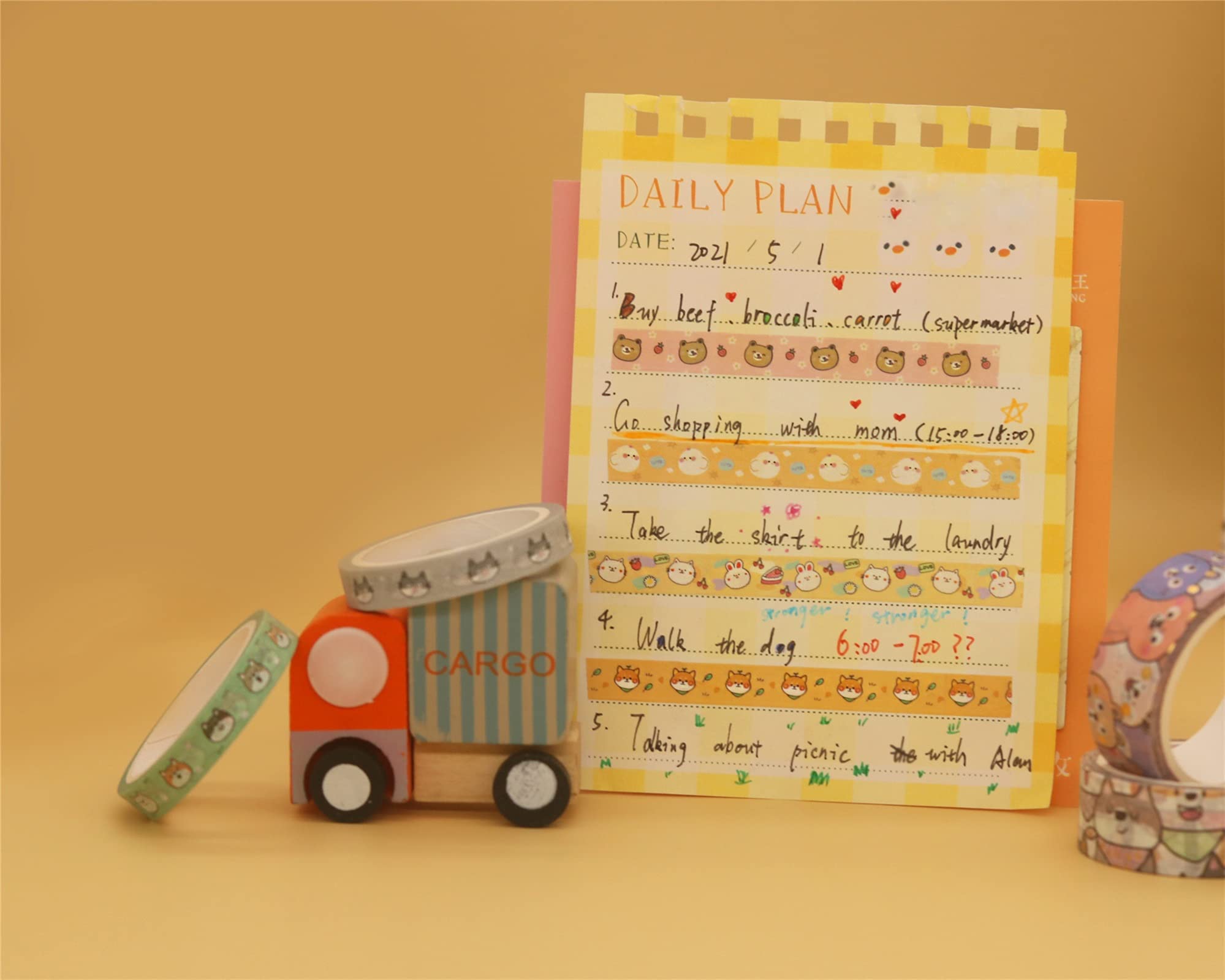 HASTHIP 18 Rolls Cute Pets Washi Tape Set Gold Embellishment Decorative Masking Tapes for Arts, DIY Crafts, Bullet Journals, Planners, Scrapbook, Wrapping,Travel HASTHIP 18 Rolls Cute Pets Washi Tape Set Gold Embellishment Decorative Masking Tapes for Arts, DIY Crafts, Bullet Journals, Planners, Scrapbook, Wrapping,Travel